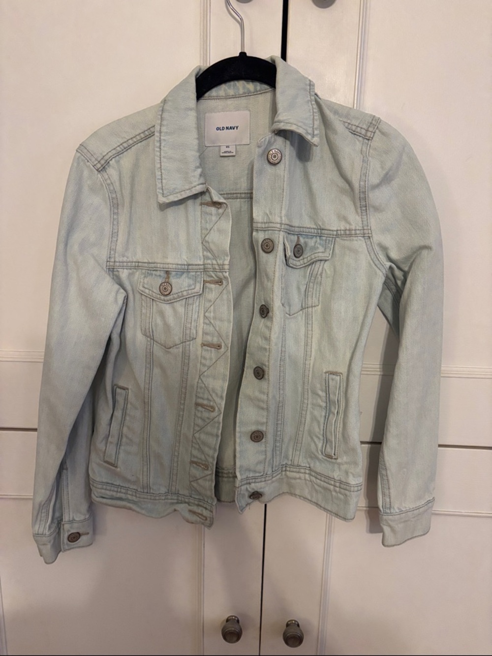 Old Navy Light Blue Denim Jacket - Pale Mint Wash
